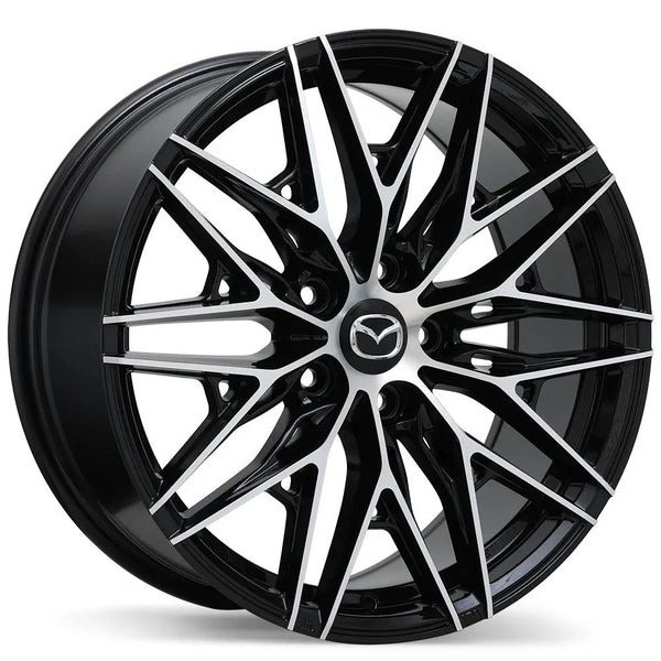 Mazda M016 Alloy Wheel (Gloss Black With Machined Face)